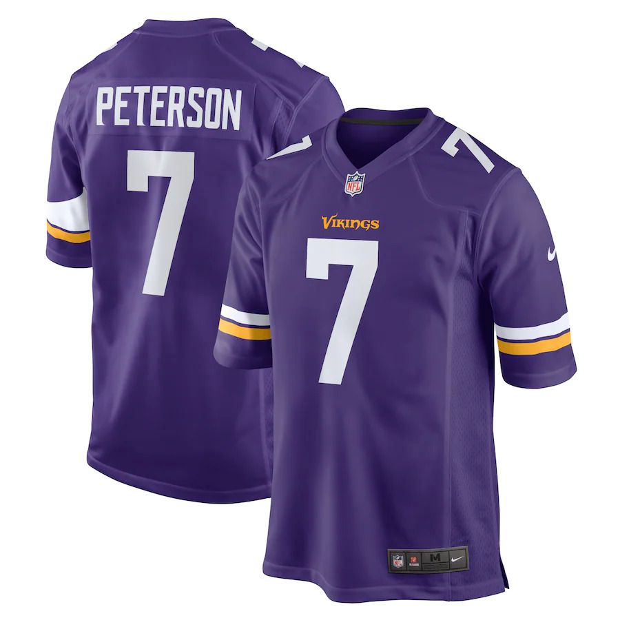 Men Minnesota Vikings #7 Patrick Peterson Nike Purple Player Game NFL Jersey->minnesota vikings->NFL Jersey
